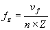  f z=v f / (n x Z)